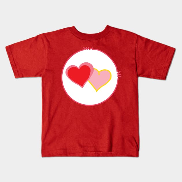 Love-a-lot symbol : two hearts Kids T-Shirt by tailspalette